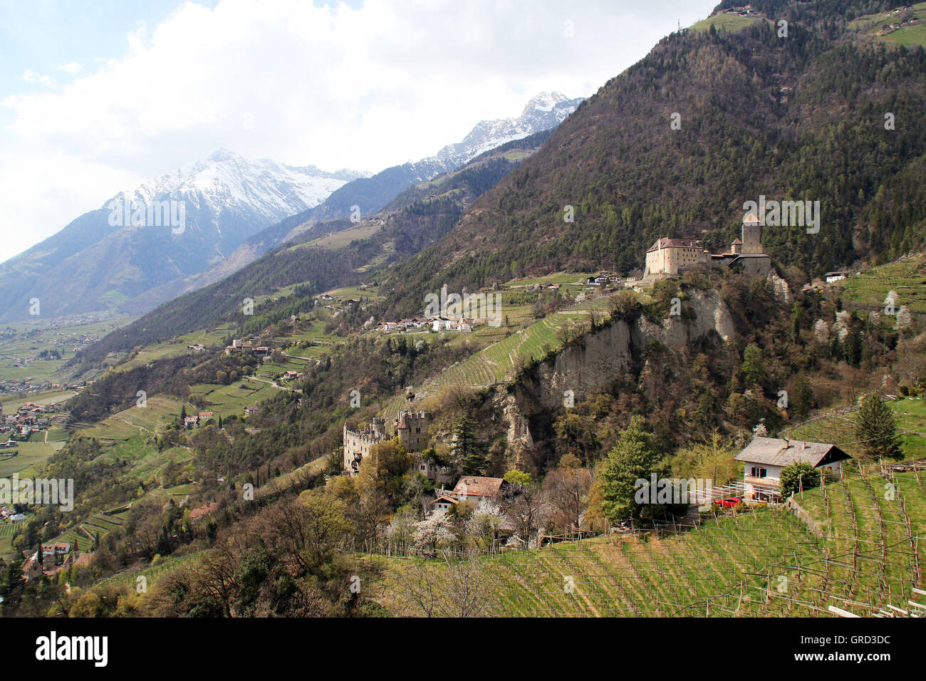 Dorf Tirol Italien Stockfoto