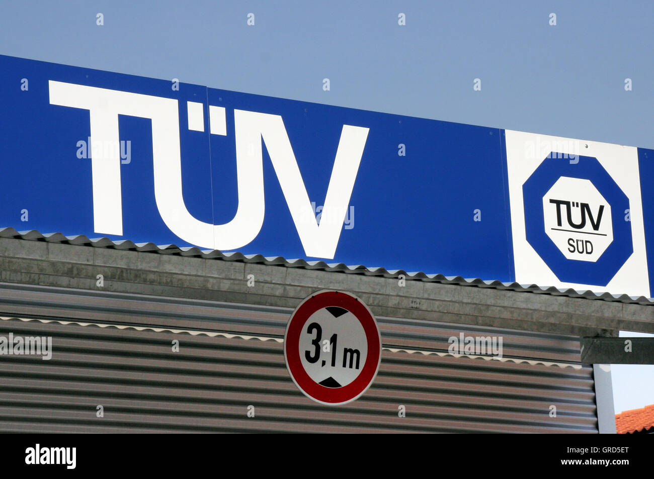 Plakette Tüv Süd Stockfoto