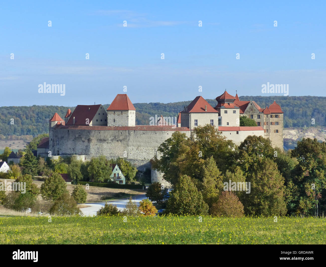 Schloss Harburg an der romantischen Straße, Ries, Swabia Stockfoto