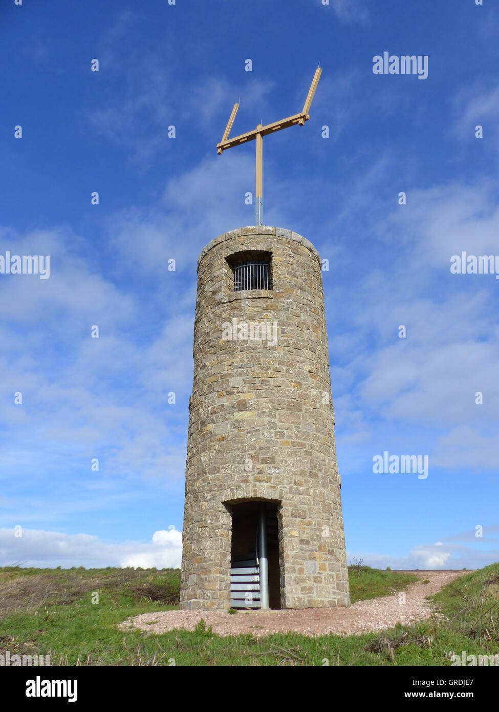 Napoleon-Turm in der Nähe von Sprendlingen, optischen Telegrafen, optische Signalübertragung über weite Distanzen Stockfoto
