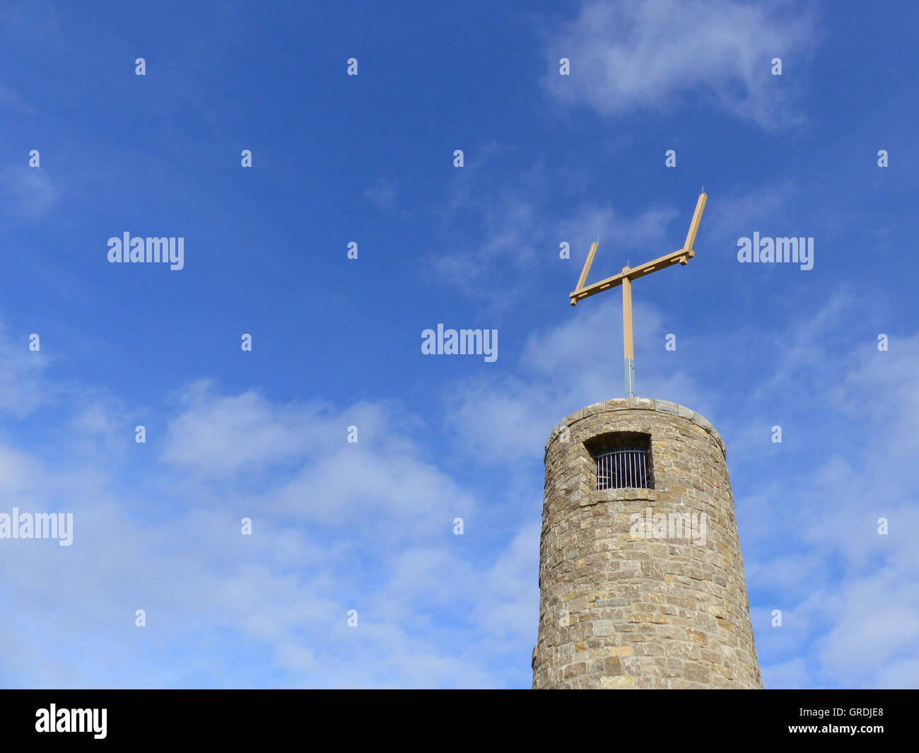 Napoleon-Turm in der Nähe von Sprendlingen, optischen Telegrafen, optische Signalübertragung über weite Distanzen Stockfoto