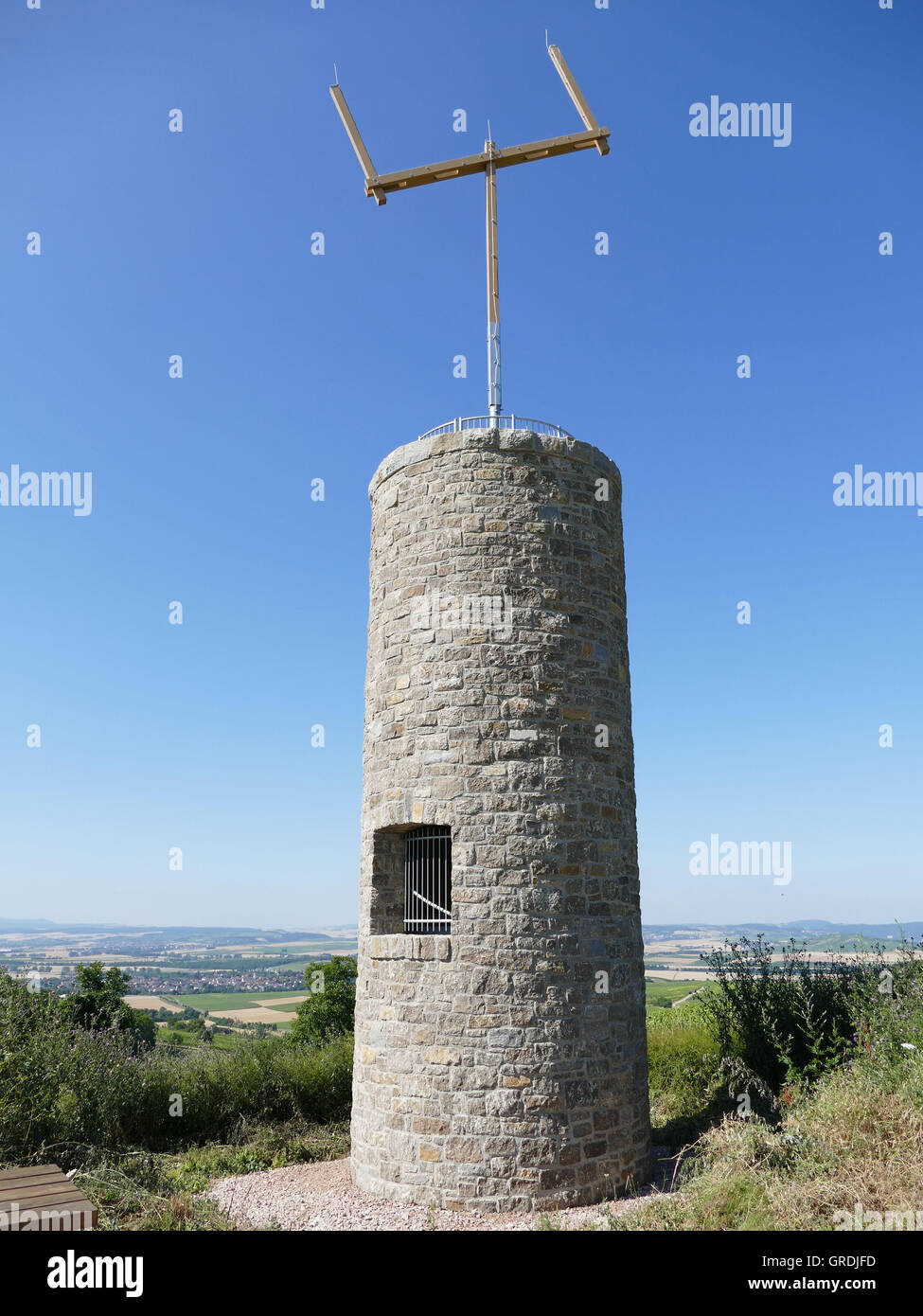 Napoleon-Turm in der Nähe von Sprendlingen, optischen Telegrafen, optische Signalübertragung über weite Distanzen Stockfoto