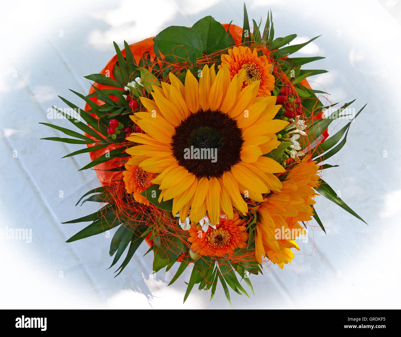 Blumenstrauß, Sonnenblumen Blumenstrauß Stockfoto