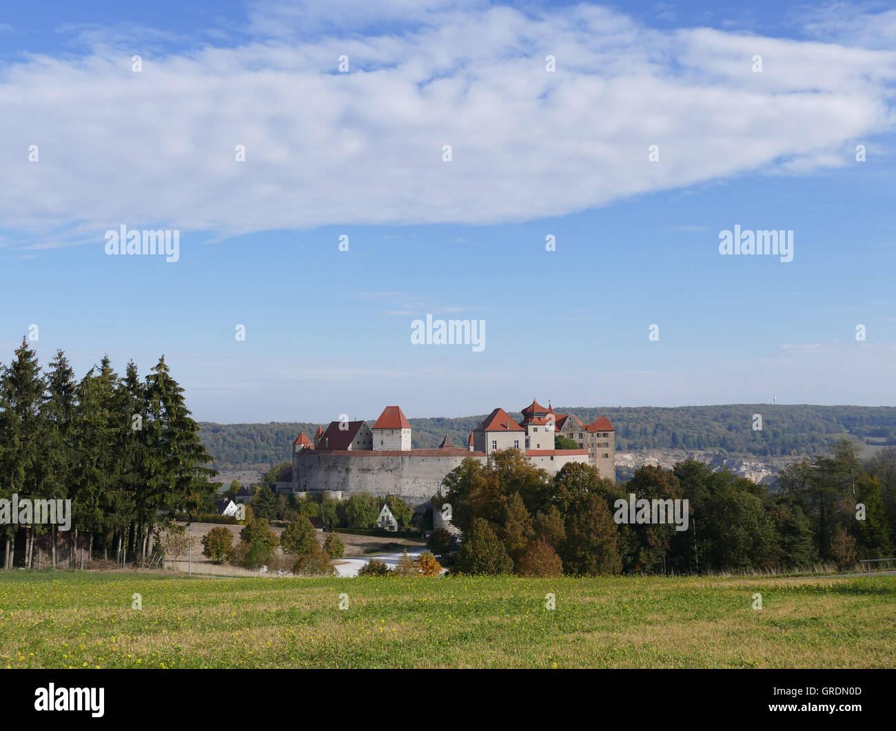 Schloss Harburg an der romantischen Straße, Ries, Swabia Stockfoto