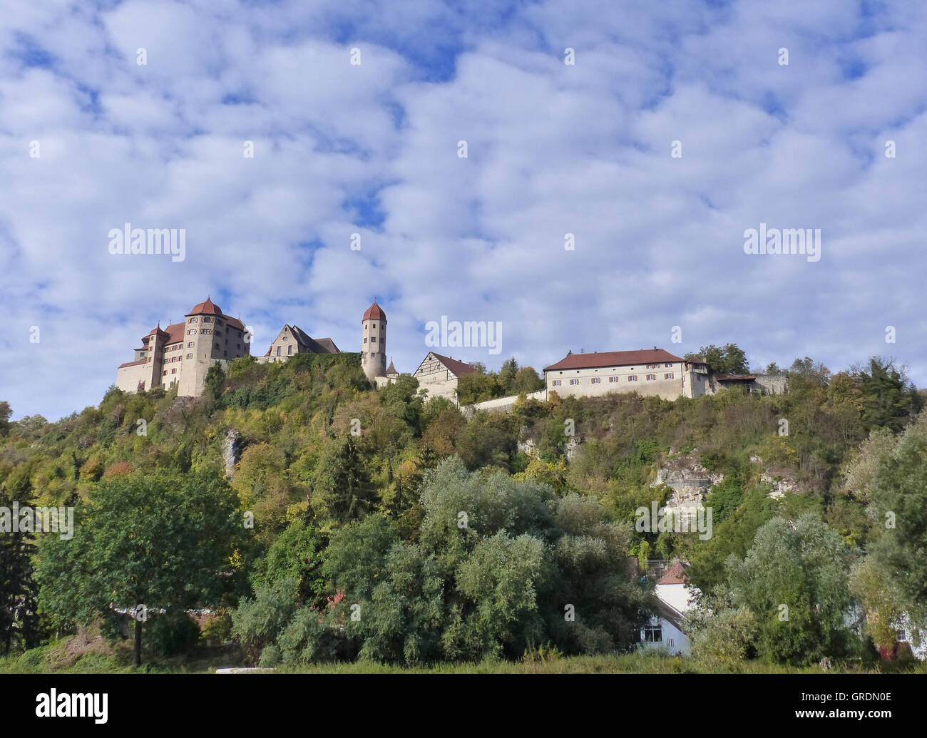 Schloss Harburg an der romantischen Straße, Ries, Swabia Stockfoto