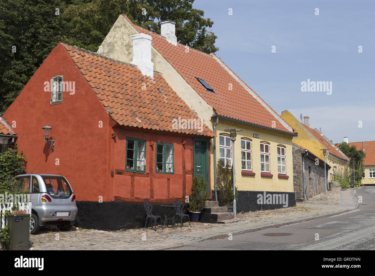 Das älteste Haus In der kleinen Stadt Nysted Lolland Dänemark Stockfoto