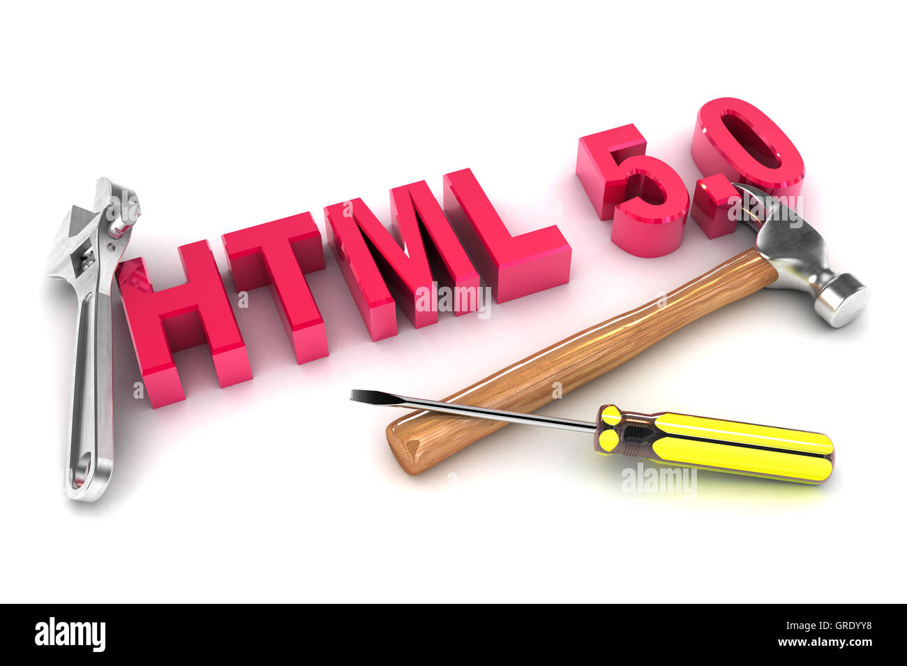 HTML 5 Werkzeuge Stockfoto