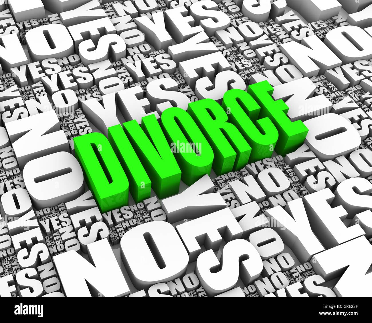 Scheidungsurteil Stockfoto