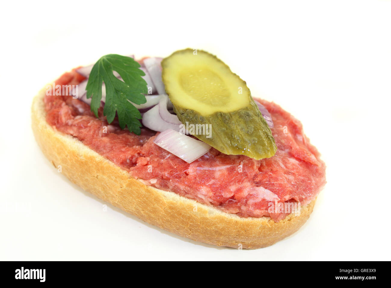 Boden Schweinefleisch Brötchen Stockfoto