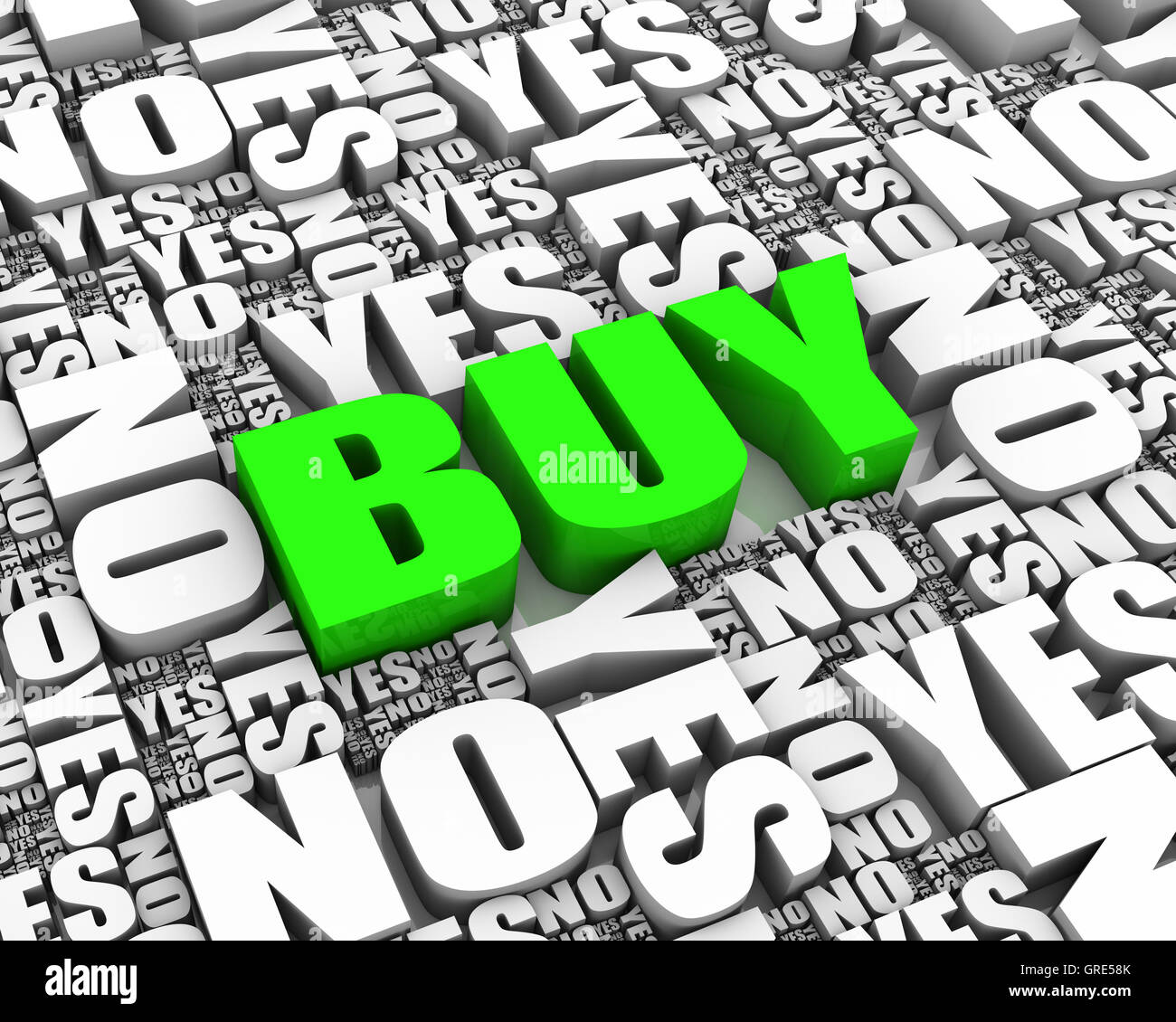 Entscheidungen der Konsumenten Stockfoto