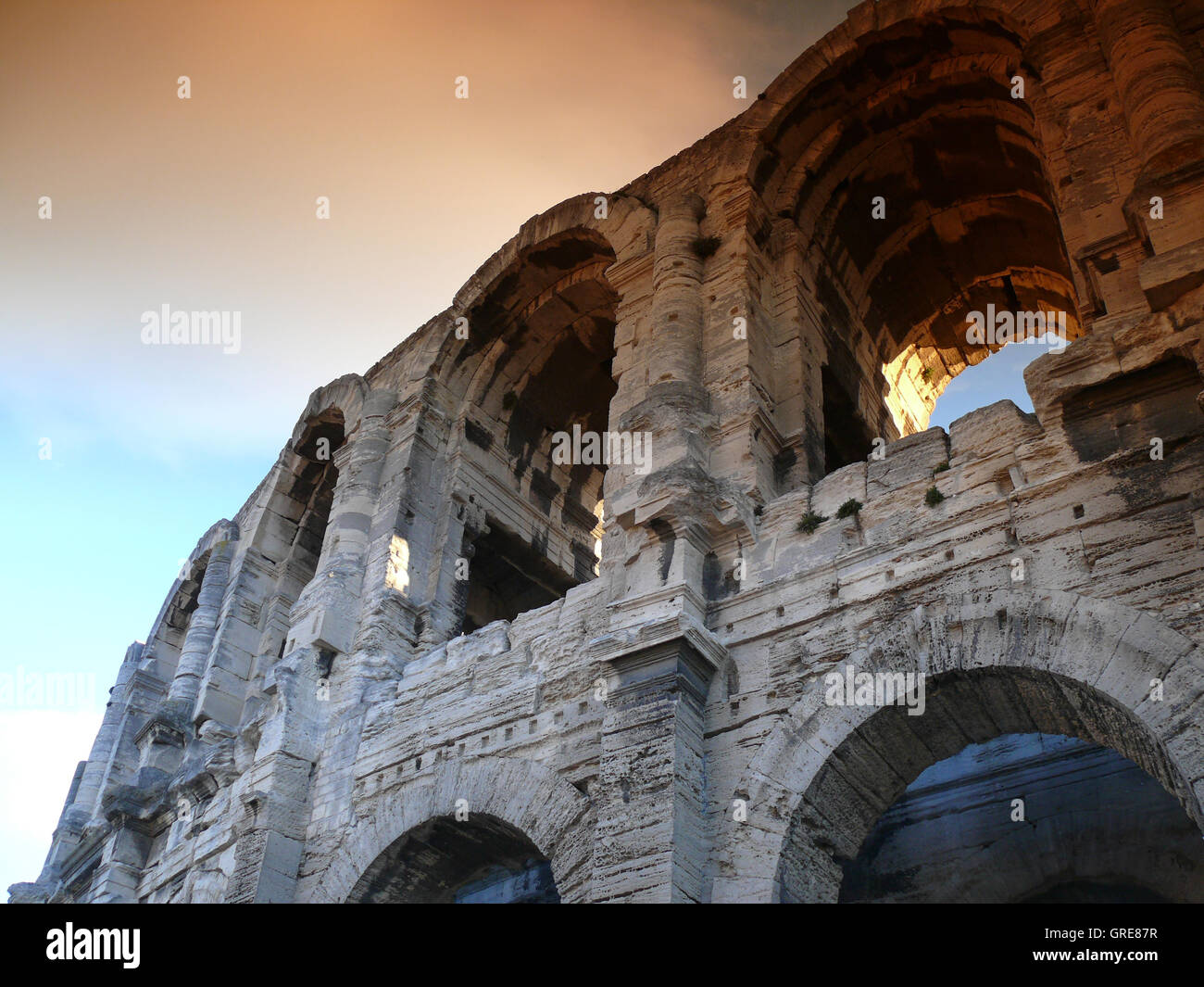 Arena In Arles, außen, Südfrankreich Stockfoto