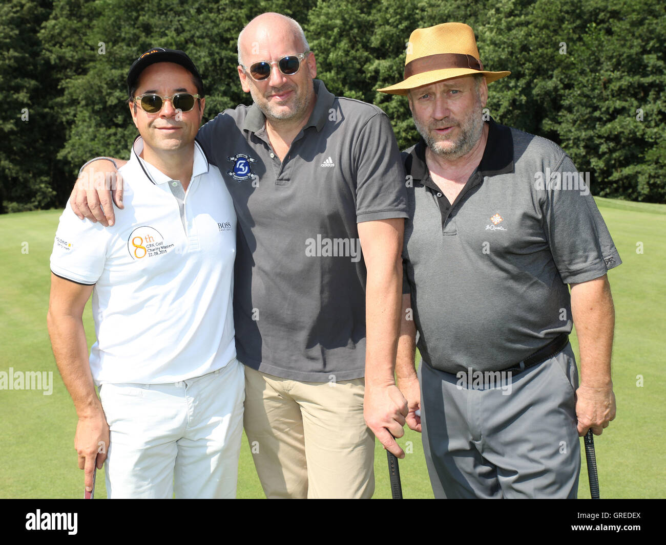 Jan Josef Liefers, Jens Schniedenharn und Harald Faltermeyer Stockfoto