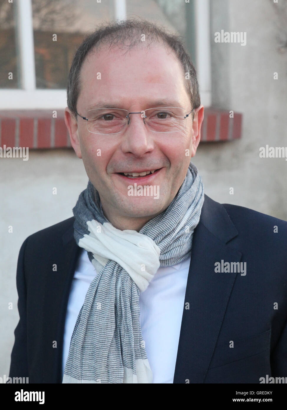 Markus Ulbig Cdu Innenminister von Sachsen auf der Bundesinnenminister-Konferenz im Jahr 2016 In Wolmirstedt Stockfoto