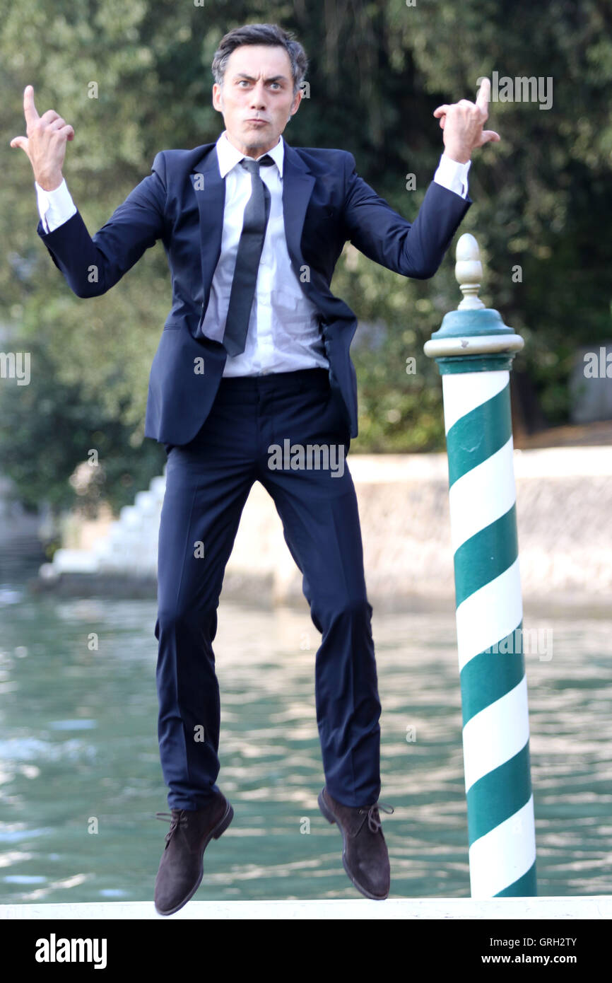 Venedig, Italien. 7. September 2016. Filippo Timi Schauspieler des Films "Questi Giorni", 73th Venice International Film Festival Photo Credit: Ottavia Da Re/Sintesi/Alamy Live News Stockfoto