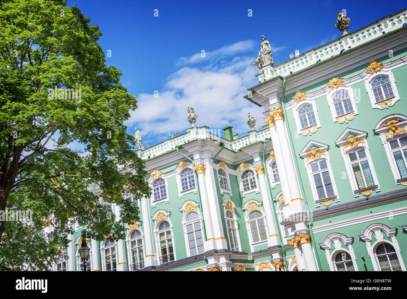 Staatliche Eremitage Museum Fassade, St Petersburg, Russland Stockfoto