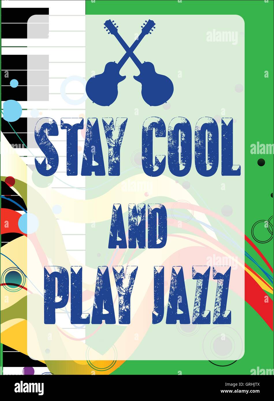 Bleiben Sie Cool spielen Jazz Stock Vektor