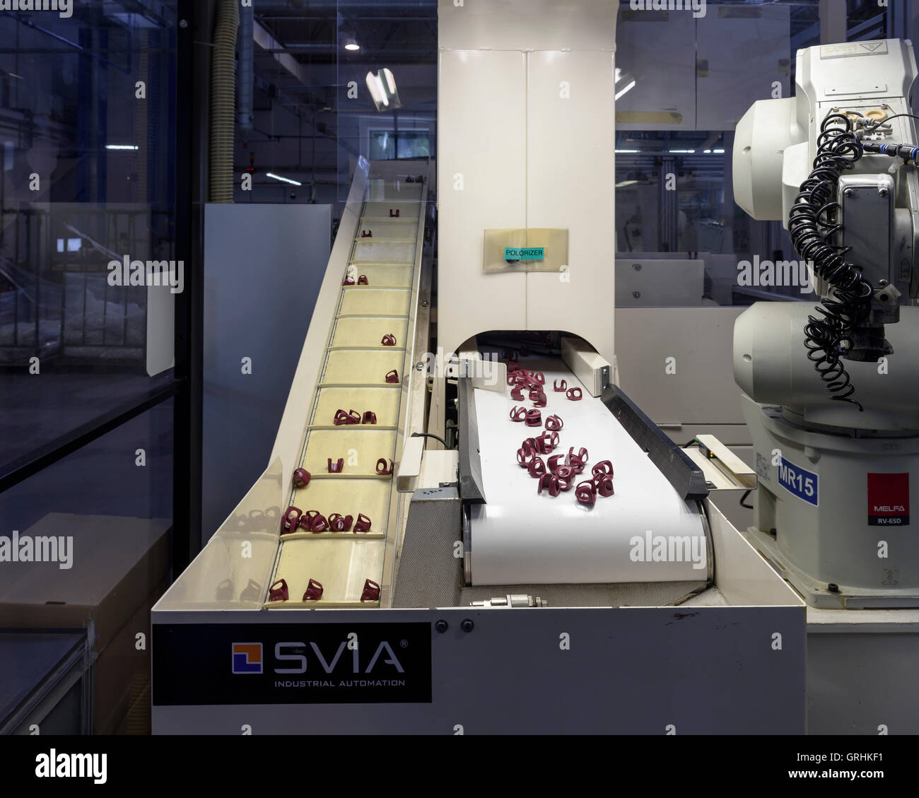 Drucken die Zahlen. PLAYMOBIL-Fabrik, Valetta, Malta. Architekt:-, 1976. Stockfoto