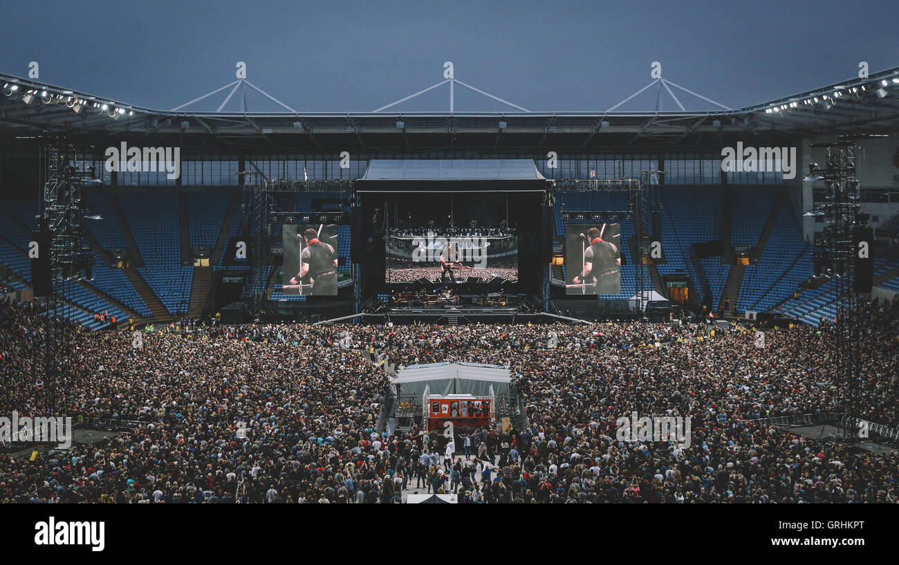 Bruce Springsteen tritt beim MTV-Konzert in der Ricoh Arena in Coventry auf Stockfoto