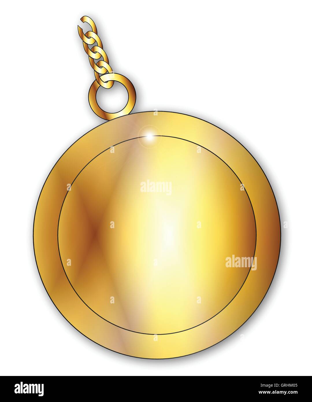 Leere Gold Glücksbringer Stock Vektor