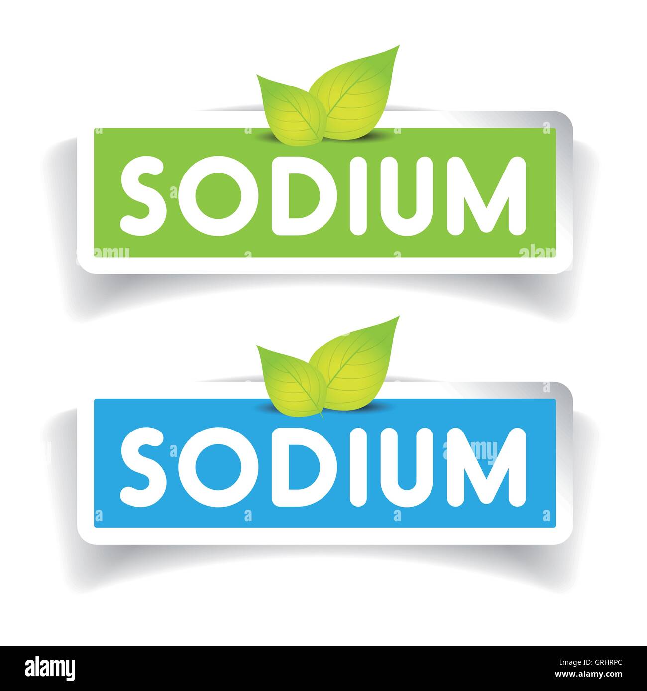 Natrium-Label-Vektor-set Stock Vektor