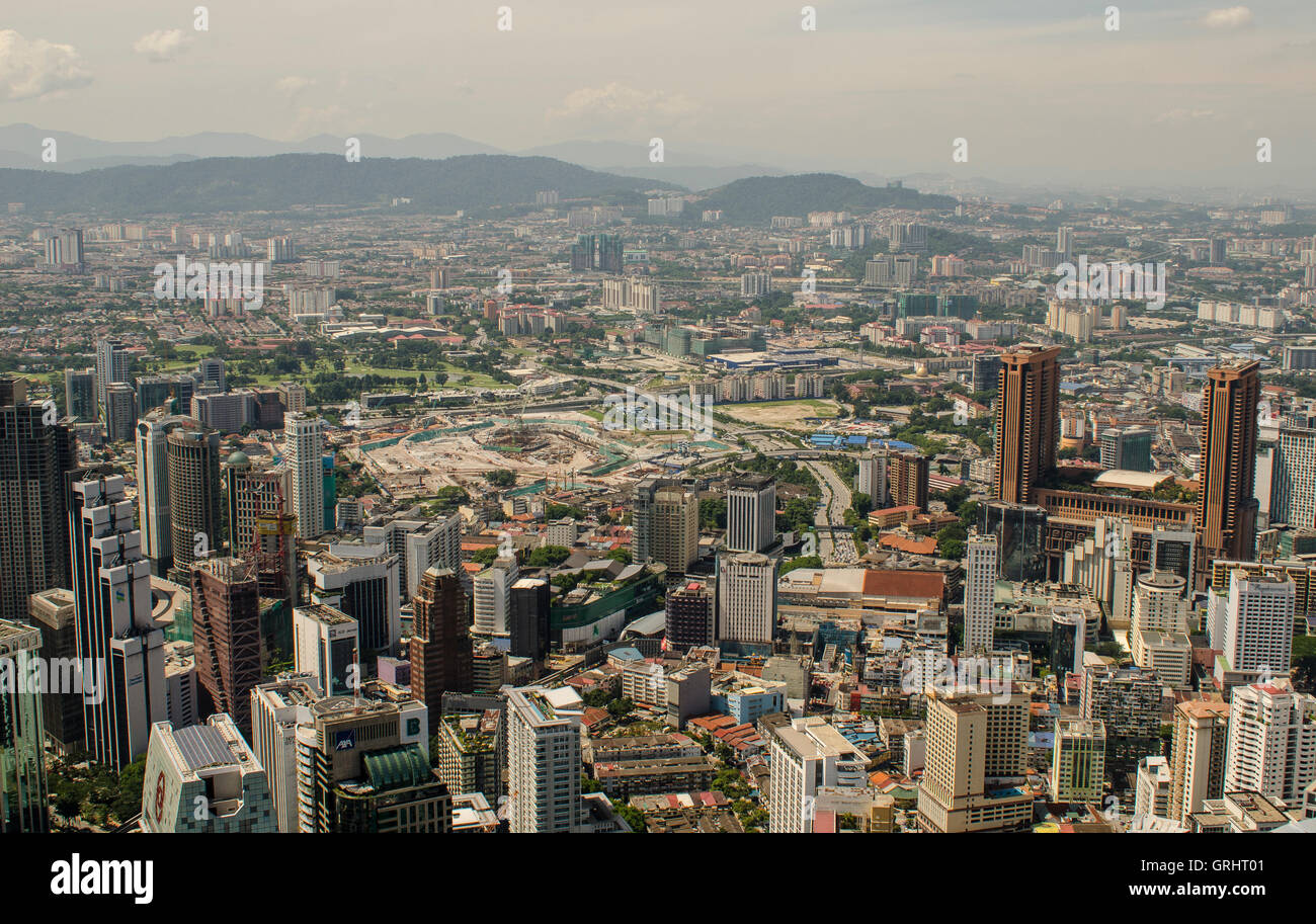 Kuala Lumpur, Malaysia, von der Spitze der KL Tower, Juni 2016 Stockfoto