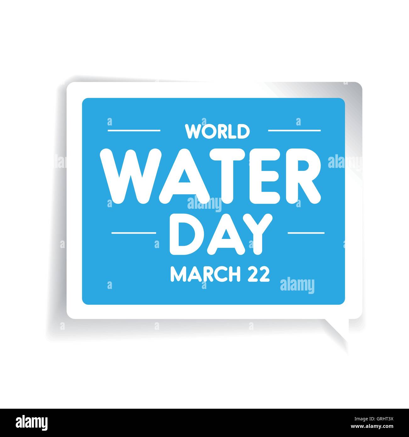 Welt-Wasser-Tag-Vektor Stock Vektor
