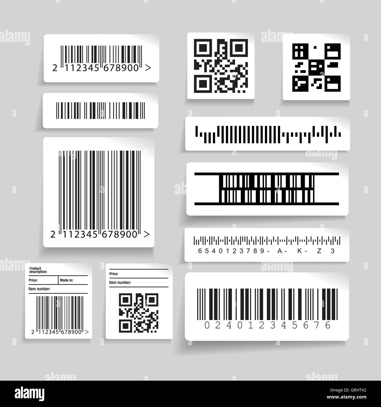 Barcode-Etikett set Vektor Stock Vektor