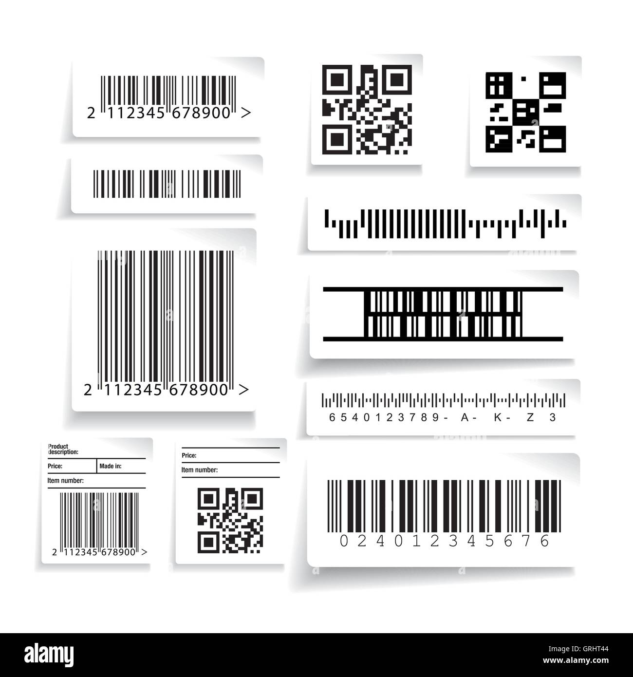 Barcode-Etikett set Vektor Stock Vektor