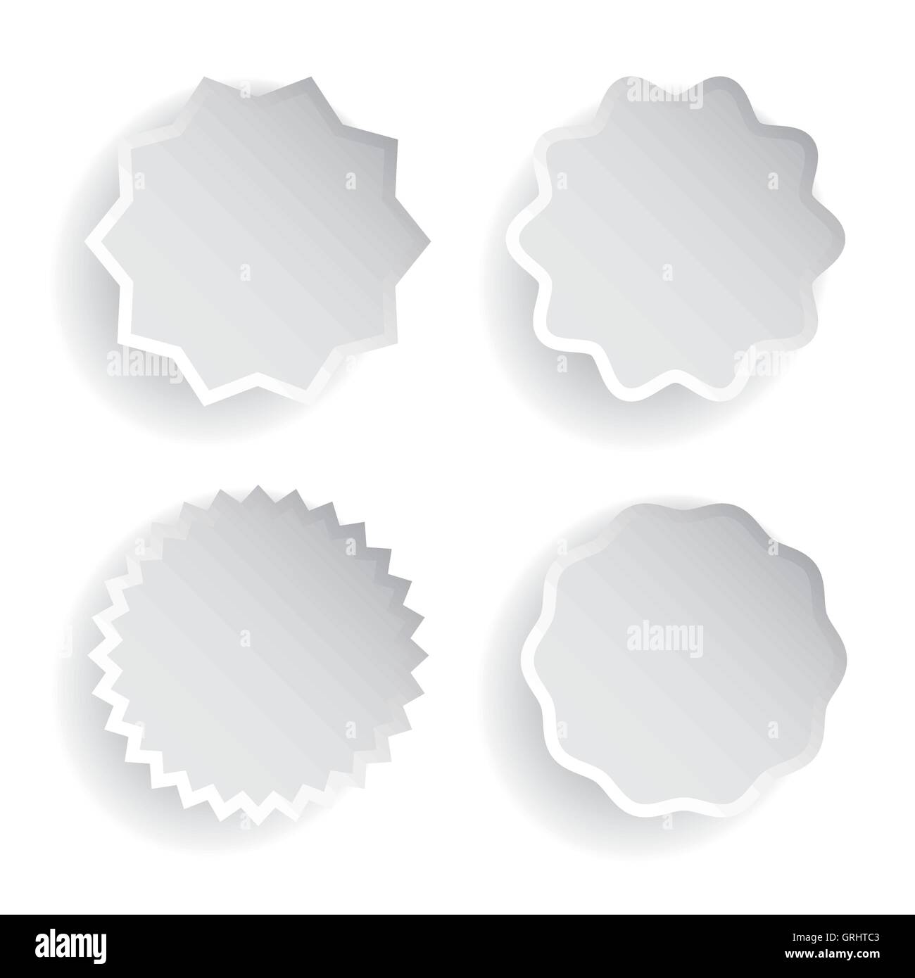 Star Label Vektor set grau Stock Vektor