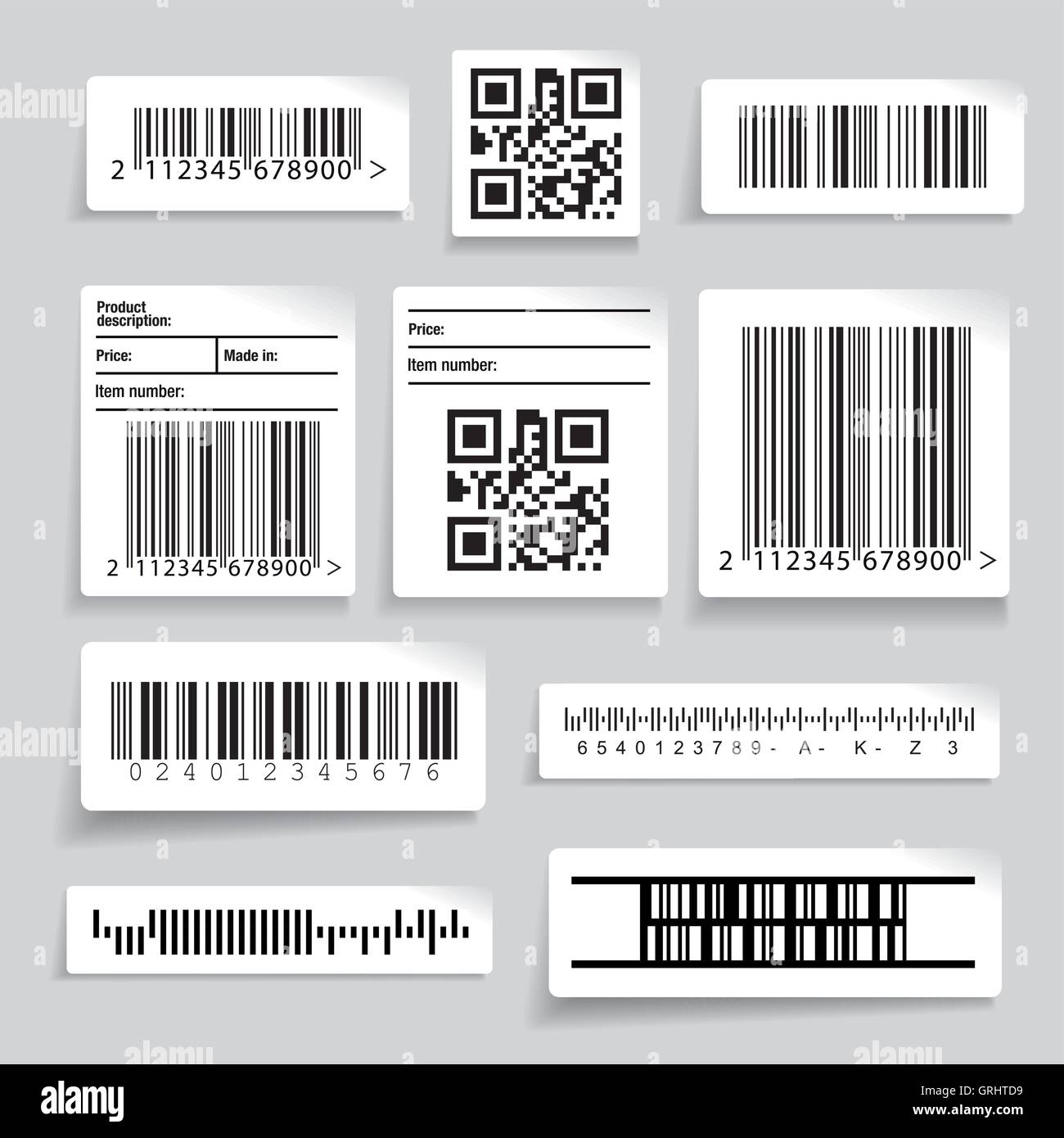 Barcode-Aufkleber set Vektor Stock Vektor