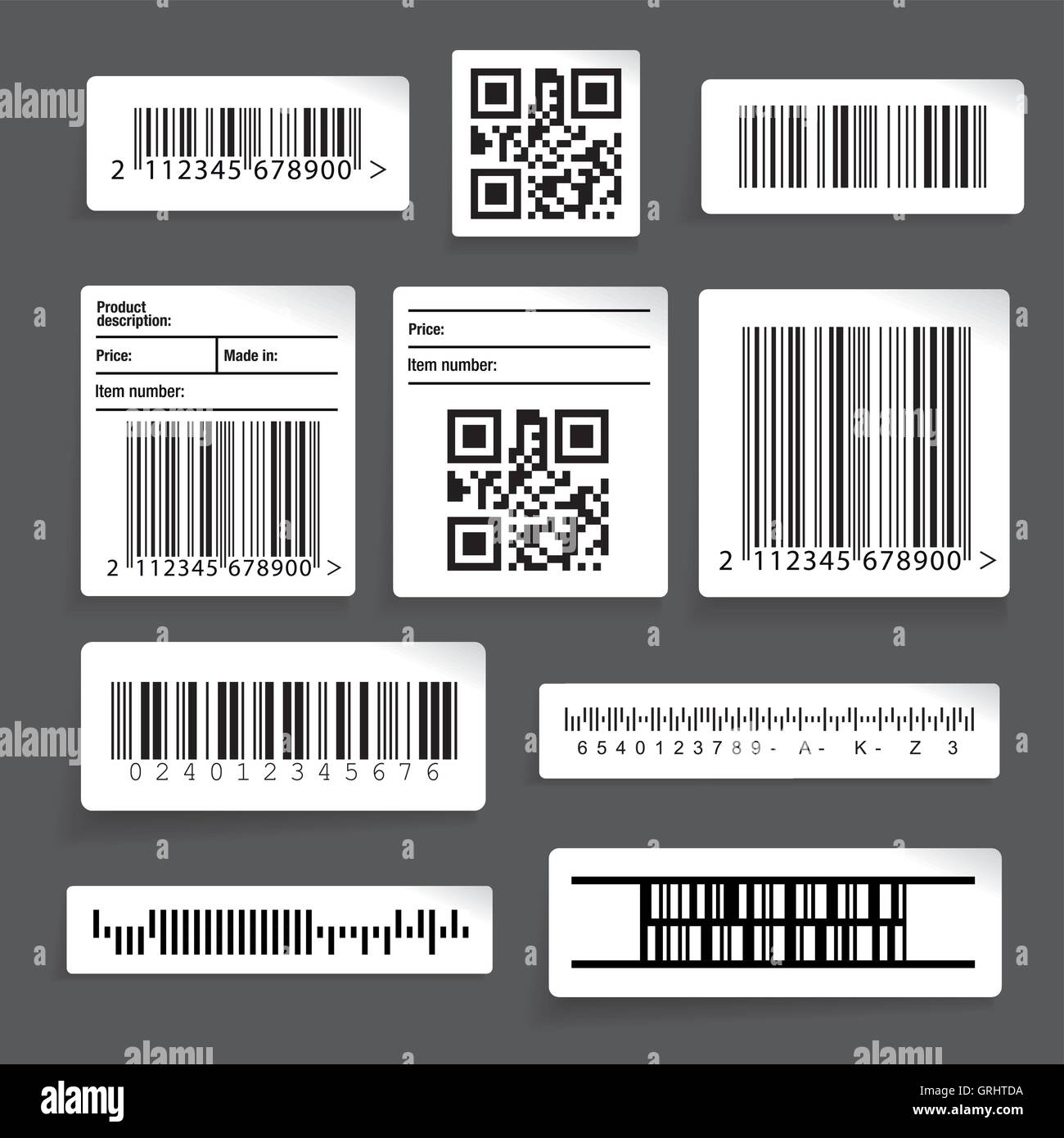 Barcode-Aufkleber set Vektor Stock Vektor