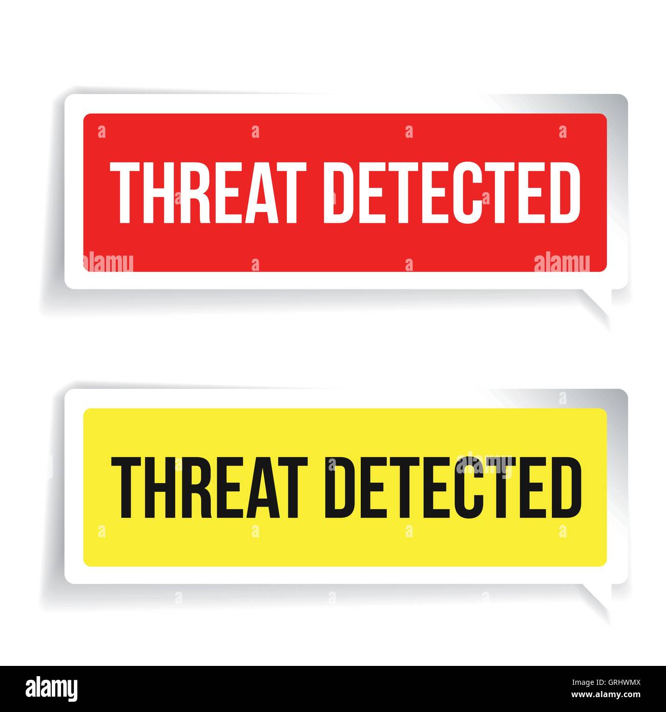 Warnung vor Gefahr erkannt. Security Konzept Zeichen Stock Vektor