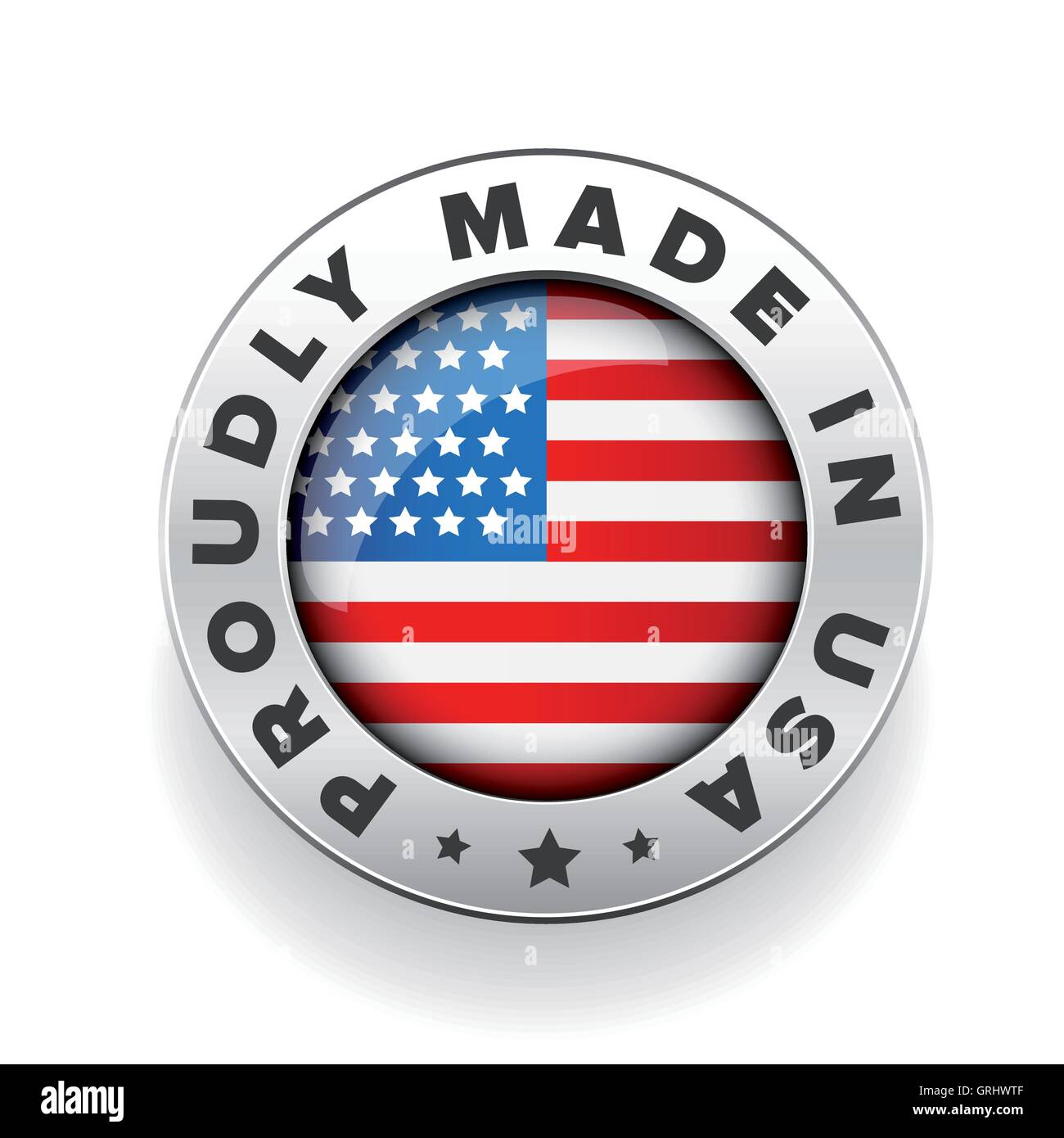 Mit Stolz Made in USA-Vektor-Taste Stock Vektor