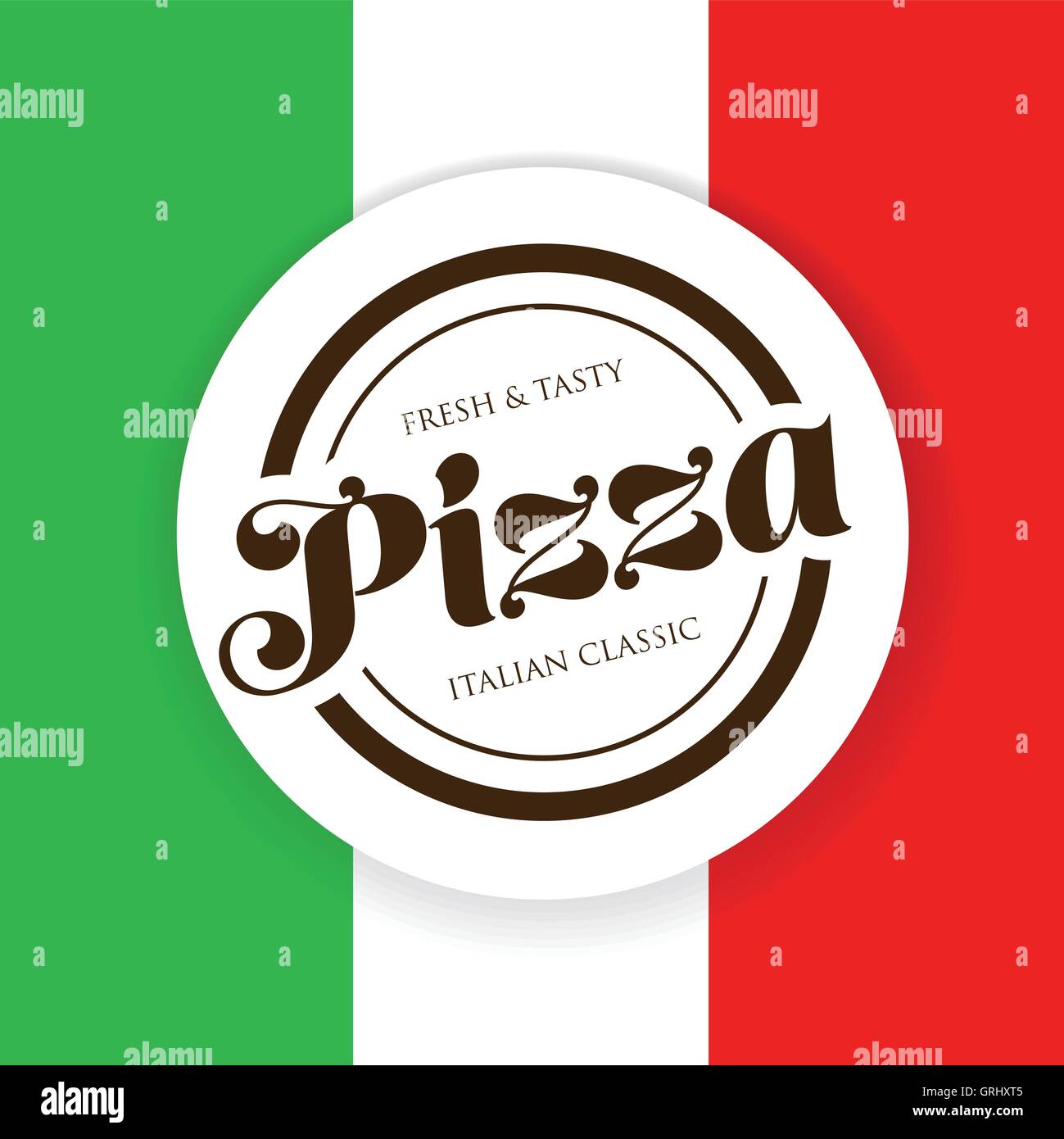 Vintage-Stil italienische Pizza Stempel Stock Vektor