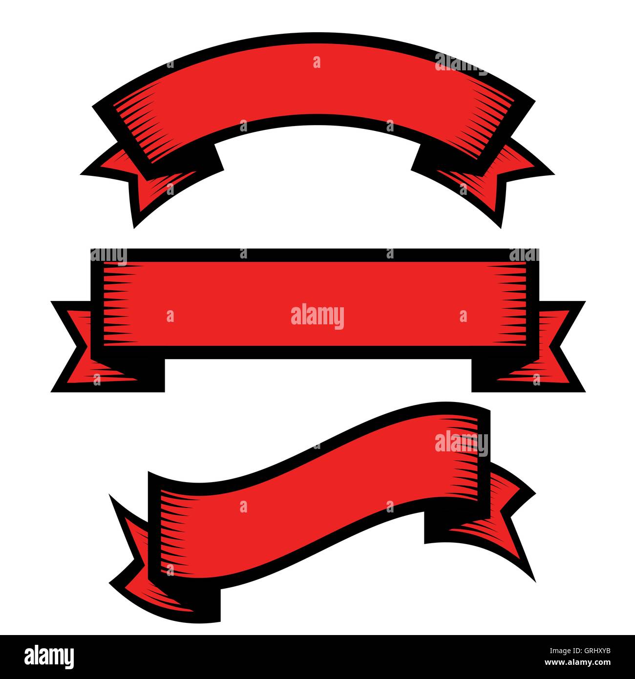 Retro Vintage Stil Band Vektor Set Gravieren Stock Vektorgrafik Alamy
