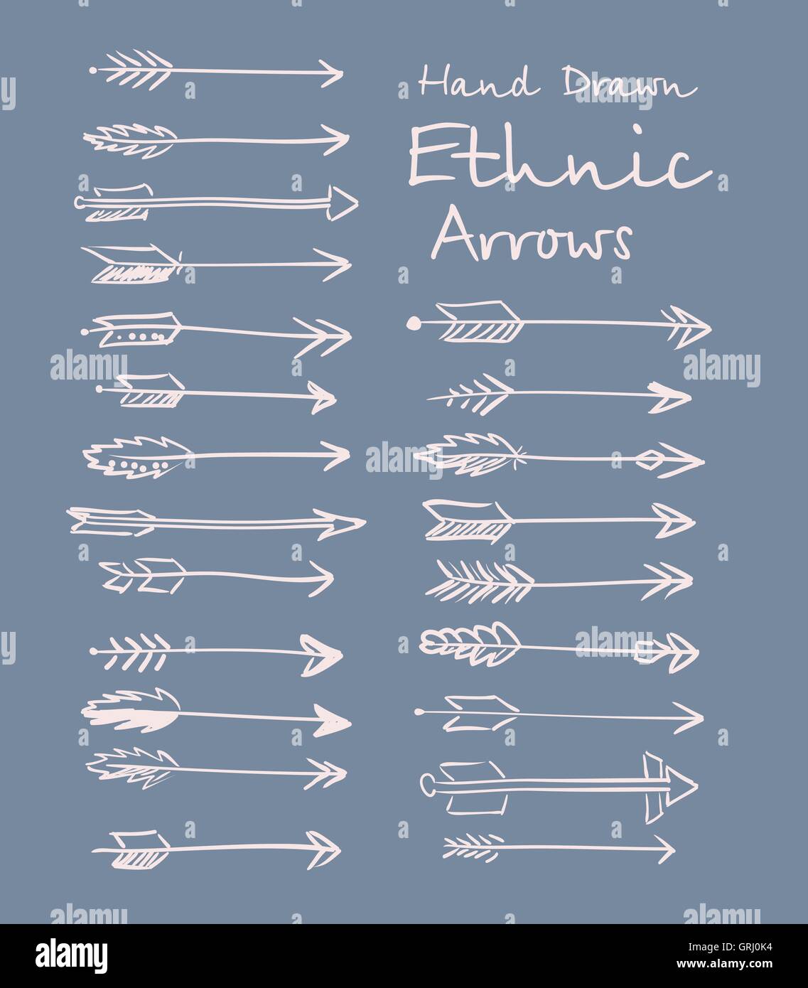 Sammlung von ethnischen Pfeile handgezeichneten für Ihr Design. Vektor Stock Vektor