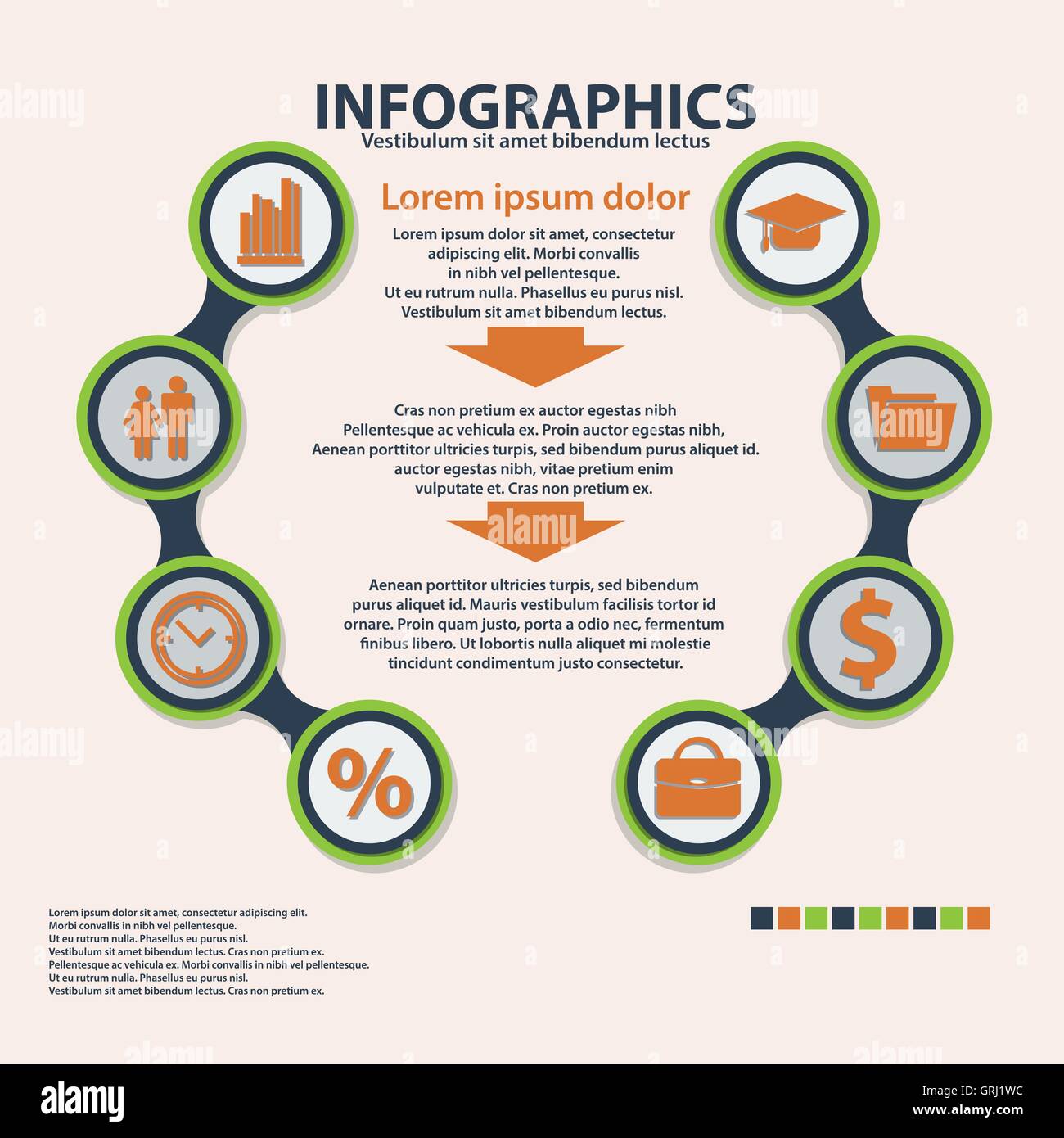 Business Infografiken Kreis Origami-Stil. einsetzbar für Workflow-Layout, Banner, Diagramm, Optionen, Optionen wir verstärken Stock Vektor