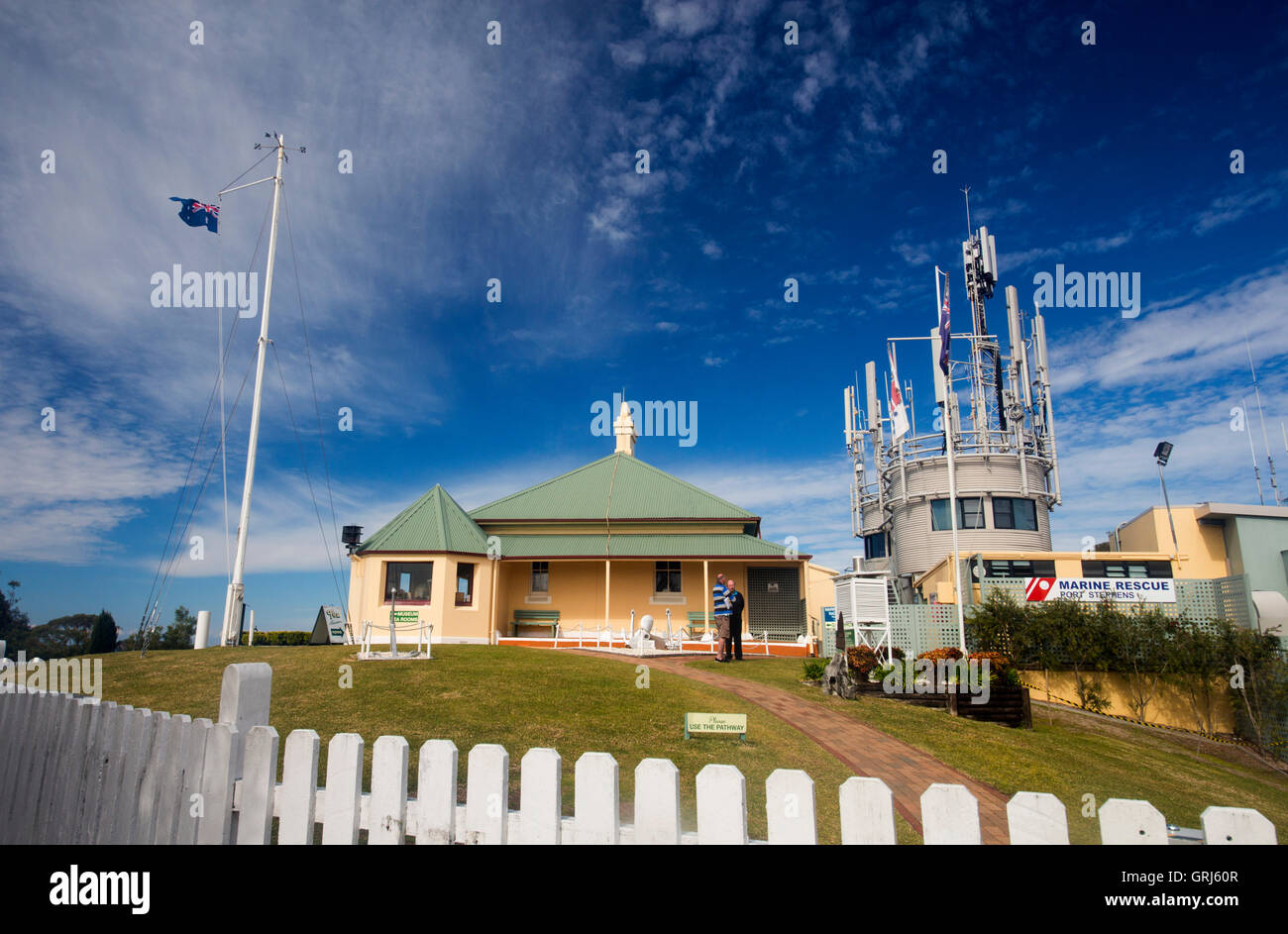 Nelson Head Leuchtturm Nelson Bay Port Stephens New South Wales Australien Stockfoto