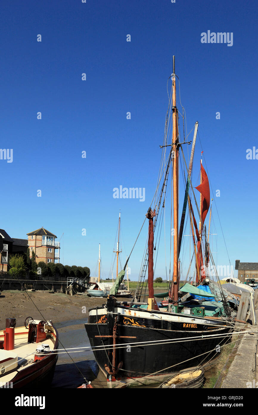 Thames Barge, Creek Faversham, Kent, UK Stockfoto