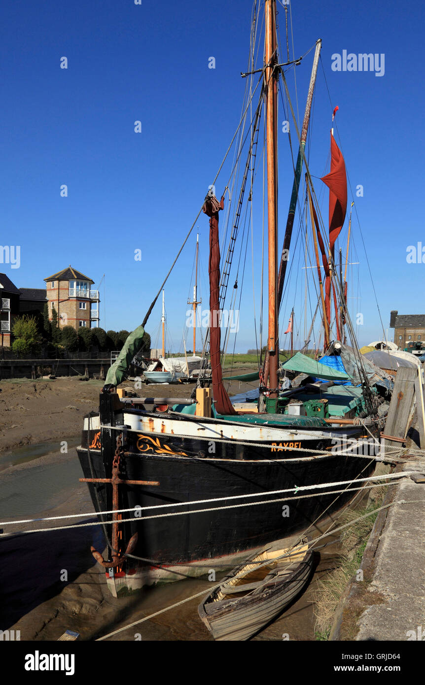 Thames Barge, Creek Faversham, Kent, UK Stockfoto