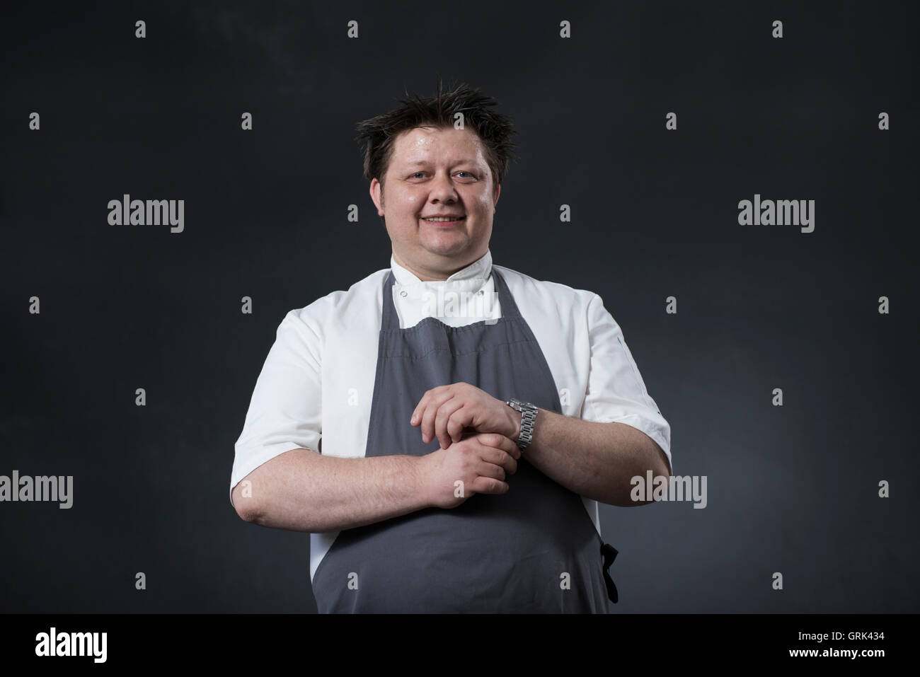 Edinburgh ansässige Koch und Gastronom Mark Greenaway. Stockfoto