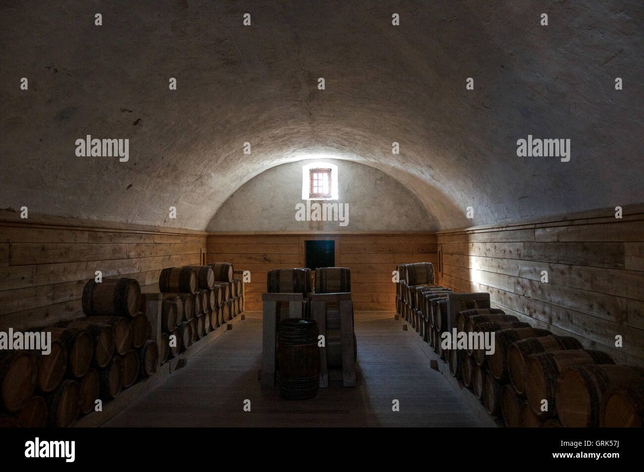 Powder Room und Arsenal an Fort Niagara, New York, ursprünglich eine französische koloniale Außenposten am Lake Ontario. Stockfoto