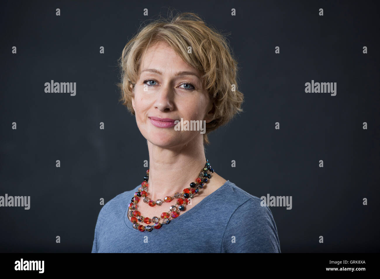 Britischer Journalist und TV-Moderatorin Bee Rowlatt. Stockfoto