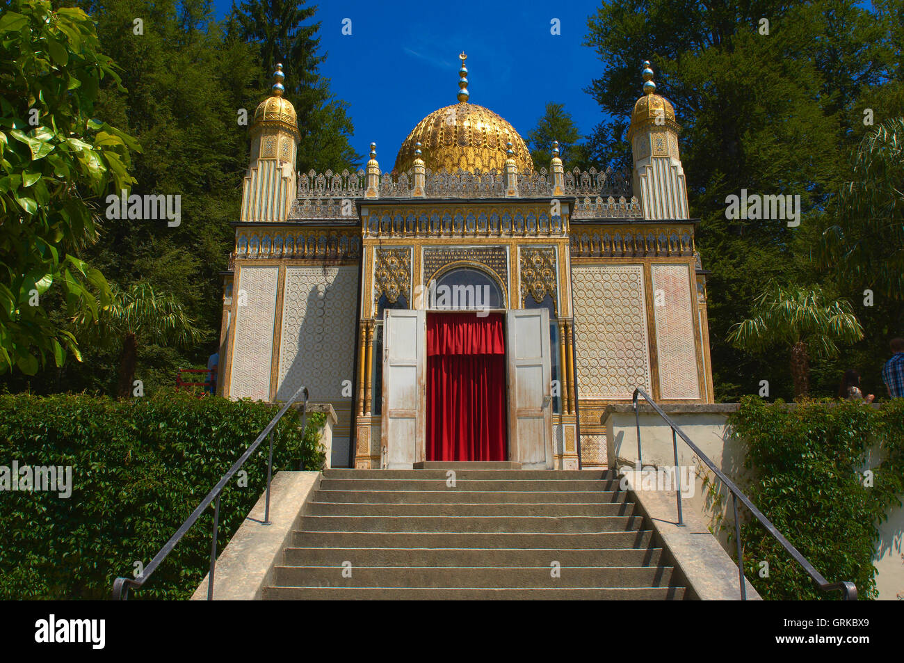 Linderhof, maurischen Kiosk, orientalische Gebäude, Schloss Linderhof, Linderhof Palast, Schloss Linderhof, Oberbayern, Bayern, Keim Stockfoto