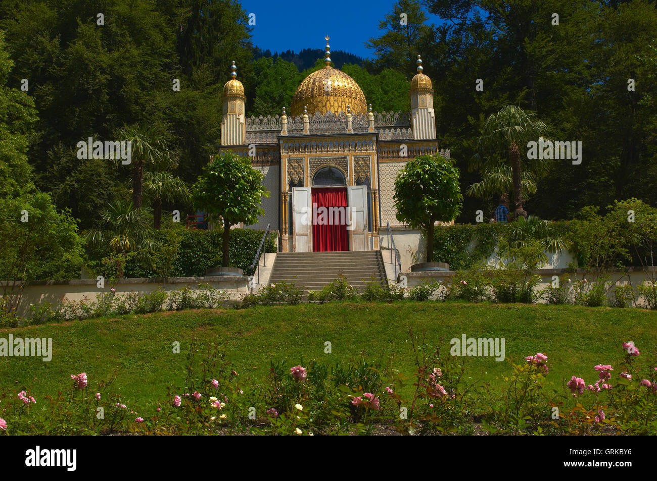 Linderhof, maurischen Kiosk, orientalische Gebäude, Schloss Linderhof, Linderhof Palast, Schloss Linderhof, Oberbayern, Bayern, Keim Stockfoto