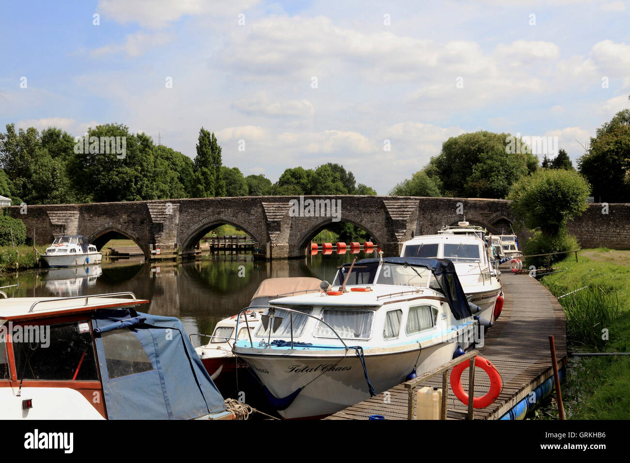 Fluss Medway in East Farleigh, in der Nähe von Maidstone, Kent, UK Stockfoto