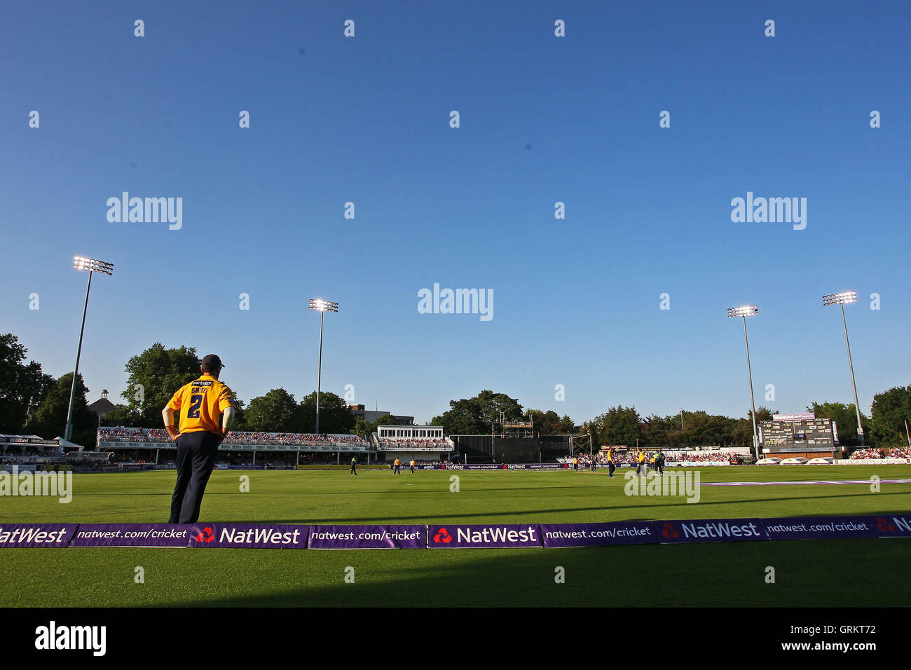 Gesamtansicht des Spiels - Essex Adler Vs Hampshire CCC - NatWest T20 Blast Cricket an der Essex County Ground, Chelmsford, Essex - 22.07.14 Stockfoto