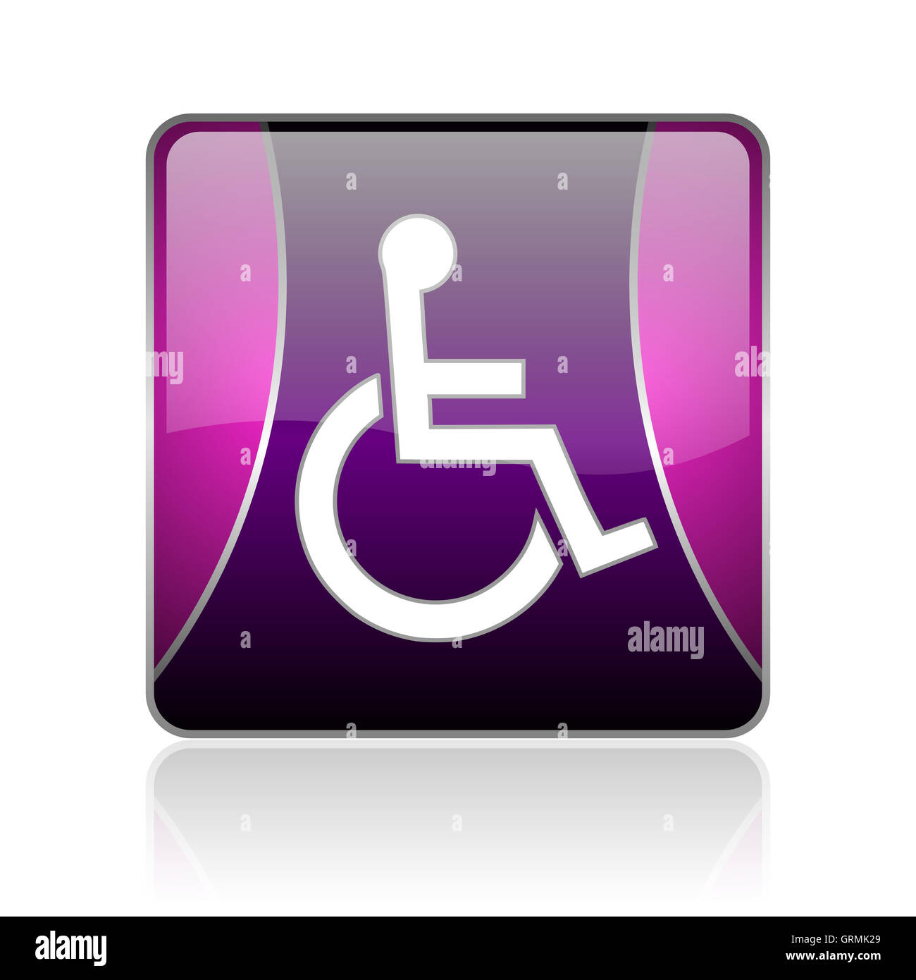 Barrierefreiheit violetten Quadrat Web glänzende Symbol Stockfoto