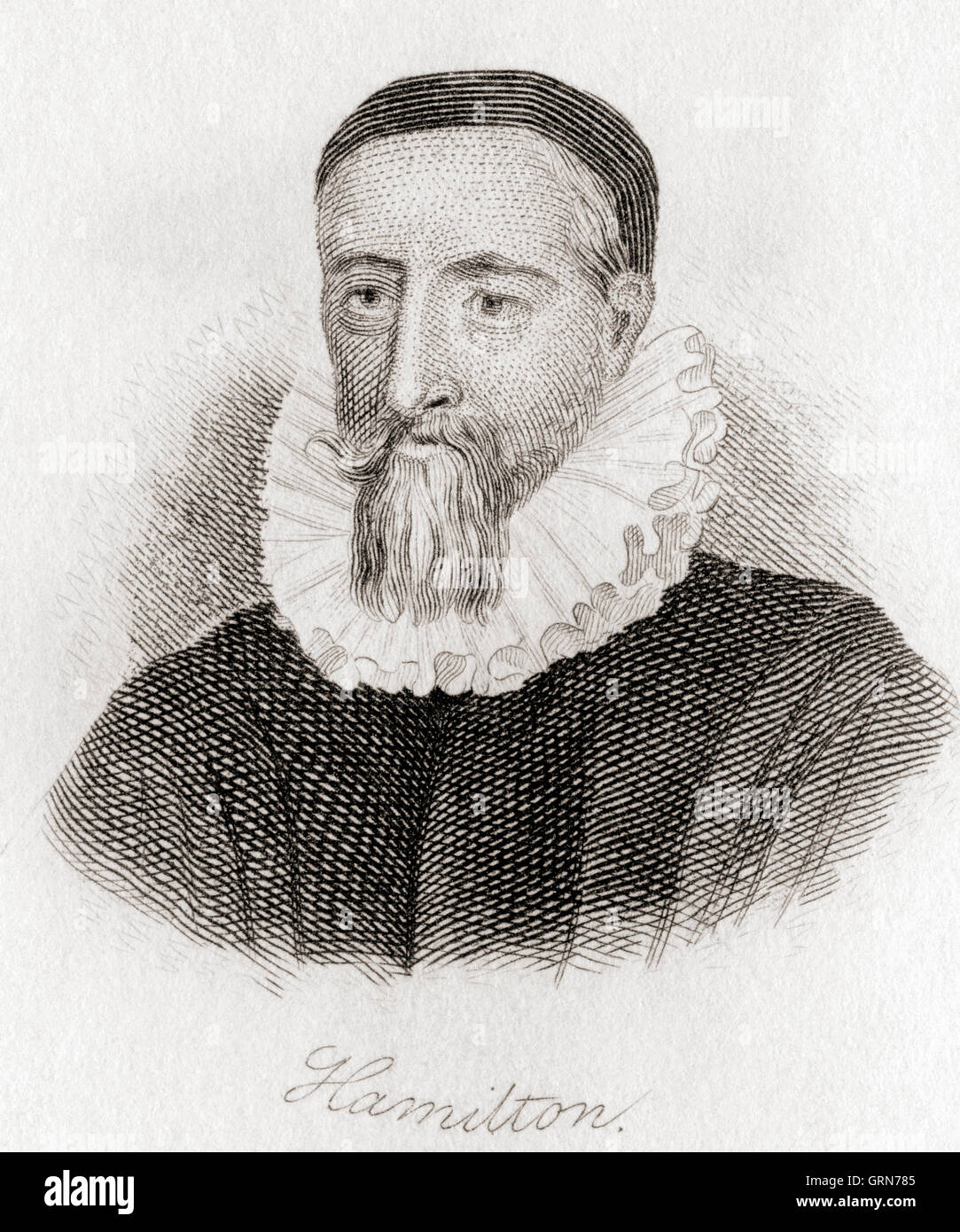 Patrick Hamilton, 1504 – 1528.  Schottischer Geistlicher und einer frühen protestantischen Reformer in Schottland, wegen Ketzerei und auf dem Scheiterhaufen verbrannt. Stockfoto