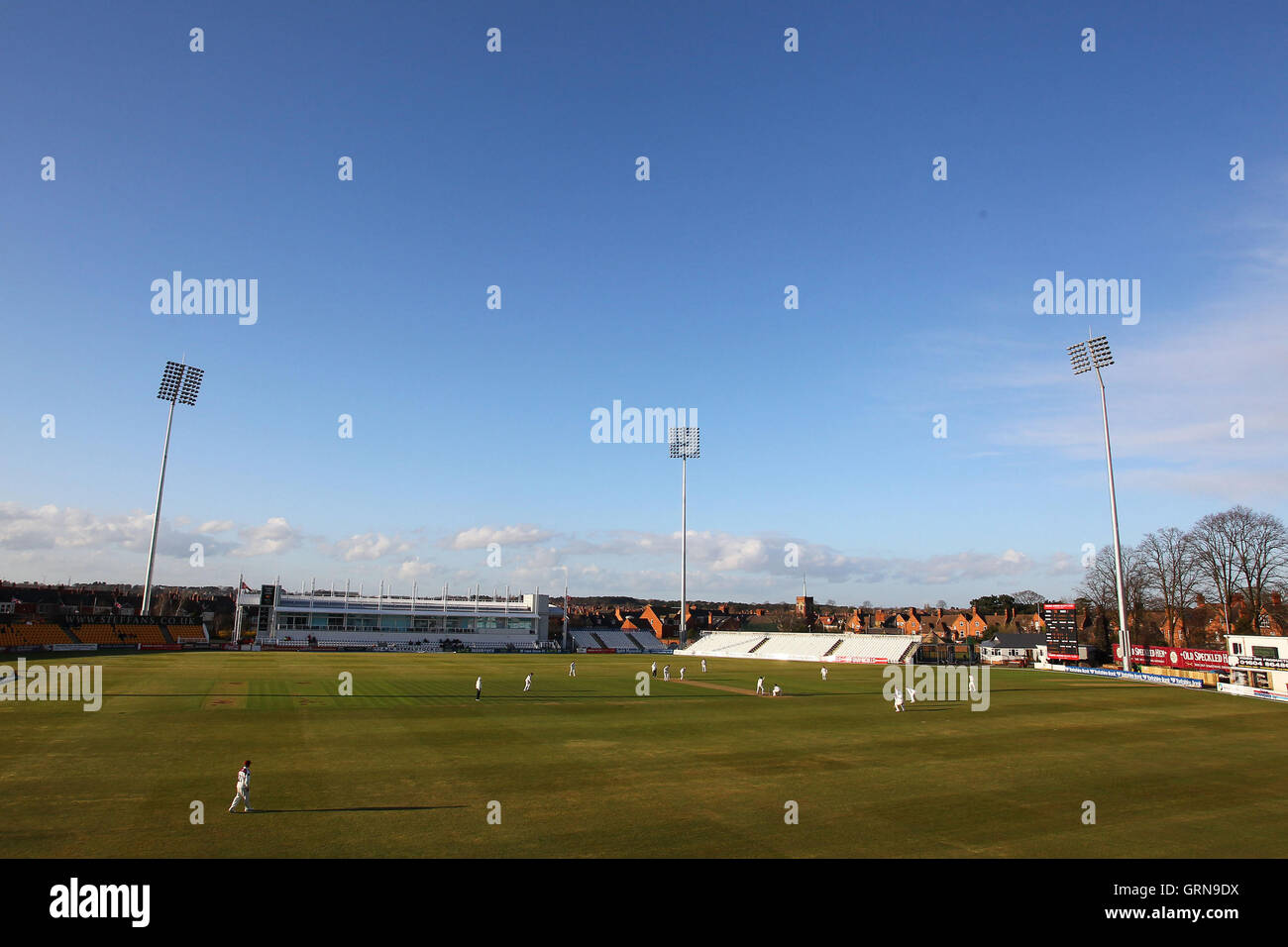 Gesamtansicht des Spiels - Northamptonshire CCC Vs Essex CCC - LV County Championship Division zwei Cricket auf dem County Ground, Northampton - 18.04.13 Stockfoto